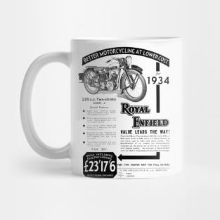 A vintage Royal Enfield Advert Mug